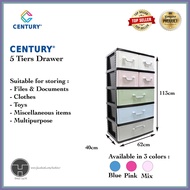 [TeoHin] CENTURY 5 Tier Plastic Drawer / Cabinet / Storage Cabinet B9350
