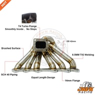 JKVK RACEING  SS304 3mm Steam Pipe T4  SUPRA JZA80 2JZ 2JZ-GTE RACE SPEC  MANIFOLD