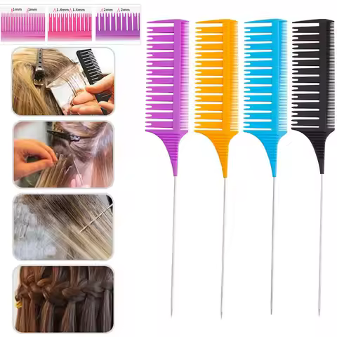 3PCS Hair Styling Comb Tail Comb Set Dyeing Comb Cutting Comb Tip Tail Comb Hair Dyeing Highlight Ha