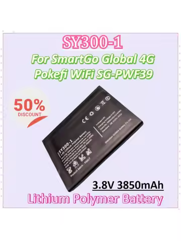 New Battery SY300-1 3.8V 3850mAh for SmartGo Global 4G Pokefi WiFi SG-PWF39 Lithium Polymer Battery