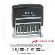COLOP Printer Line S160/DD Self-Inking Custom Made Double Dater / Date Stamp Chop / Numbering / Refi