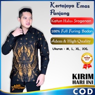 Batik Star Kejora Kertajaya Gold Latest Batik Men 2021 Batik Exclusive Long Sleeve Full Furing Shirt Tops Adult Men Batik Motifs Cool Original Batik Solo Batik Exclusive Batik Shirts For Men