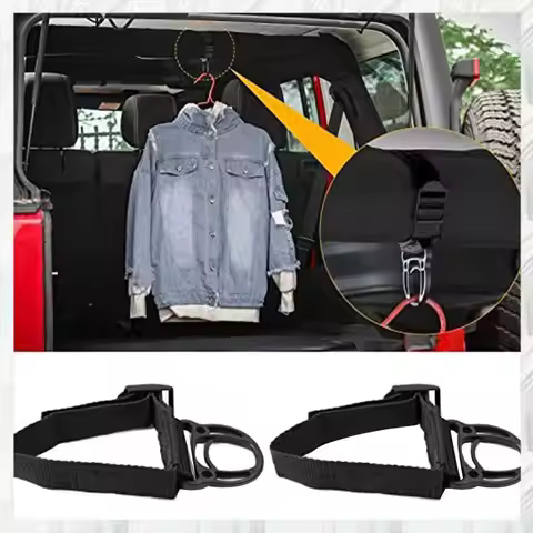 A10U-2Pcs Roll Bar Coat Hanger Clothes Hook For Jeep Wrangler CJ YJ TJ LJ JK JKU JL JLU JT Sports Sa