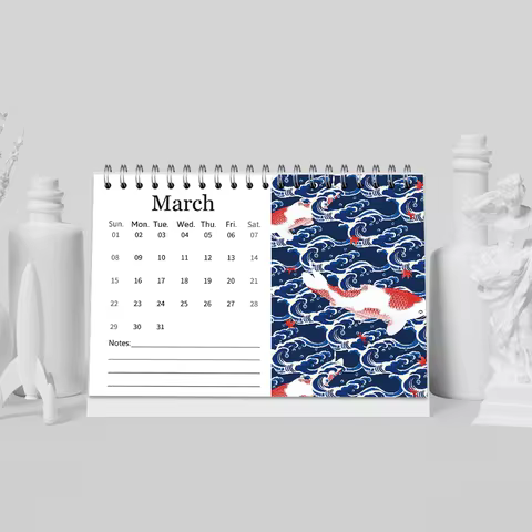 1pc 2026 Japanese Style Desktop Calendar, Standing Desk Organizer,12-Month Planner, Perfect Gift for