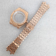 41mm Clear-Bottom Stainless Steel Case with Inner Shadow Watch Case Strap for Japanese NH35/NH36/4R3