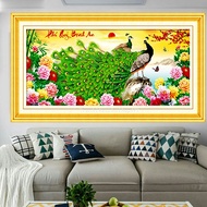 Embroidered painting of wealth and peace Size: 96x47cm, unembroidered and unframed painting