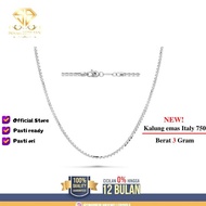 Diskon Sinar Berlian Kalung Italy Emas Putih Asli750 Terbaru Original