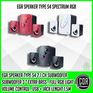 EGA ลำโพง 2.1 เบสแน่น รุ่น TYPE S4 SPECTRUM RGB SPEAKER [รับประกันศูนย์ 2 ปี]