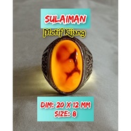 Agate ring, old school ring, sacred.82 agate stone