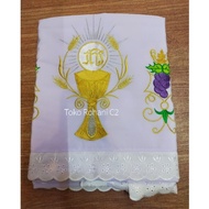 HIJAU UNGU MERAH Trophy Motif Altar Tablecloth - Colored Altar Tablecloth - White Altar Tablecloth -