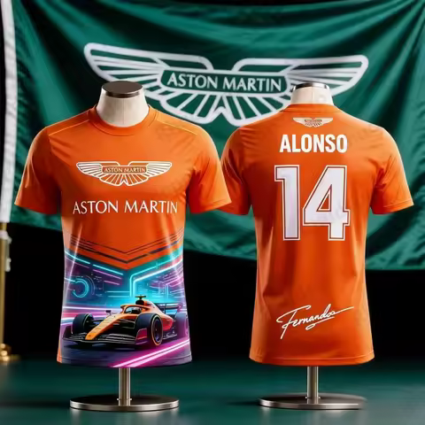 Aston Martin 2026 T-Shirt Fernando Alonso No. 14 T Shirt Spanish Racers Team Racing Suit Quick Dryin