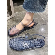 CZ75 Women's Crystal Sandals - Summer Breathable Transparent Flat
