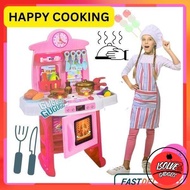 Happy Cooking Musical And Light Pretend Play Set Toy Kitchen - 34 pieces