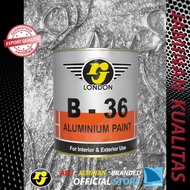 Cat Aluminium 100 ml Pagar - Tangki - Tiang - Pintu Besi - Rolling Door - Alumunium Paint RJ LONDON