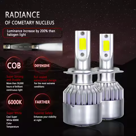 Roadsun 2PCS For Audi A4 B6 2000 2001 2002 2003 2004 H7 Ultra Car High Beam Headlight Bulbs 25000LM 
