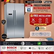 Bosch KAN93VIFPG 560L Side by Side Refrigerator Door Series 4 Stainless Steel Fridge (Anti-Fingerpri