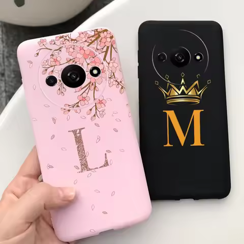 For Xiaomi Redmi A3 6.71" Case Fashion Letter Luxury Crown Soft Silicone Cover For Redmi A3 A 3 4G S