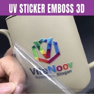 Sticker 3D Emboss | UV Sticker Logo | Custom Sticker Logo