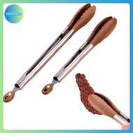 AA Cooking Tongs, Walnut Wood Tongs, Cooking Tongs, Stainless Steel Non-Slip Walnut Salad Tongs, Woo