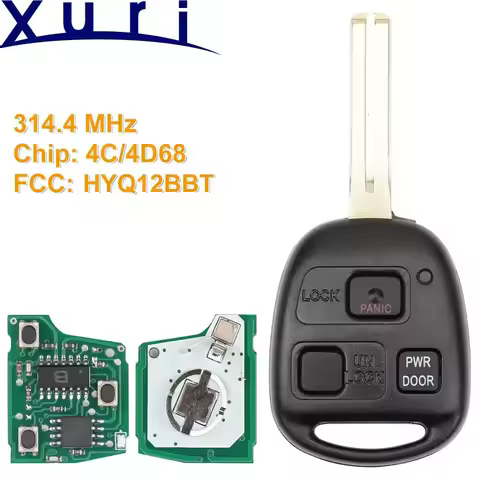 Remote Key 3 Buttons 4D68/4C Chip 314.4MHz FOB for Lexus RX330 RX350 RX400h HYQ12BBT 89070-48821   5