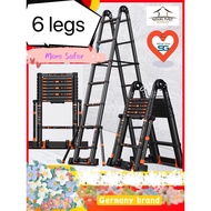 A style 4.7m Stool Step Foldable Ladder/ Stepsfitted anti-slip pad on each steps.Easy and Compact Aluminium Step Ladder