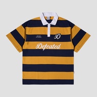 Exhale Apparel Tshirt Kaos Polo Oversize Salur Stripes Defeated Yellow