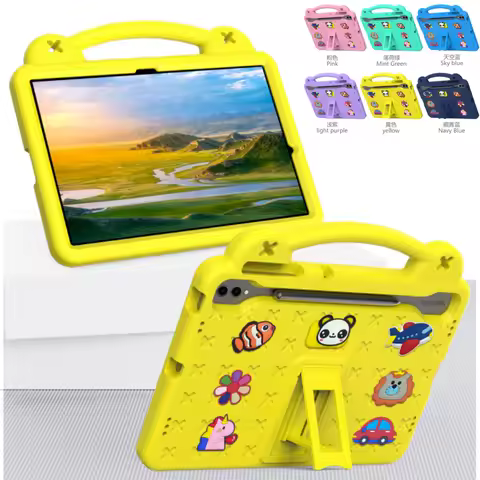 Case for Samsung Galaxy Tab S7FE S7+ S8+ S9+ S9FE+ S10+ 12.4 inch SM-T730 T970 X610N X816B X820 Kids