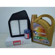 HONDA ACCORD TAO 2.4 2008y-2013y AIR FILTER + OIL FILTER + KOYOMA 0W20 FULLY SYNTHETIC ENGINE OIL