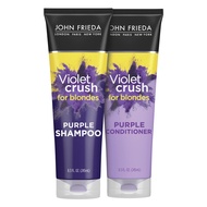 John Frieda Violet Crush Purple Shampoo and Conditioner Set for Blonde Hair, Blonde Toner Neutralize