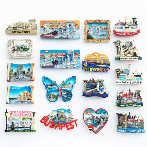 Hungary 3D Fridge Magnets Ornament Souvenir Resin Refrigerator Magnets Sticker Collection Handicraft