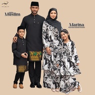 Riau Mini Kurung Pahang Marina By Mewah Exclusive - [Set Baju Raya dan Kain] Set Raya Ibu dan Anak
