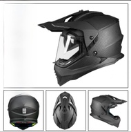 หมวกกันน็อคสปอร์ตแบบยูนิเซ็กซ์ VGV Carbon Fiber Pattern Off-Road Racing Helmet 3C Certified Dual Mir