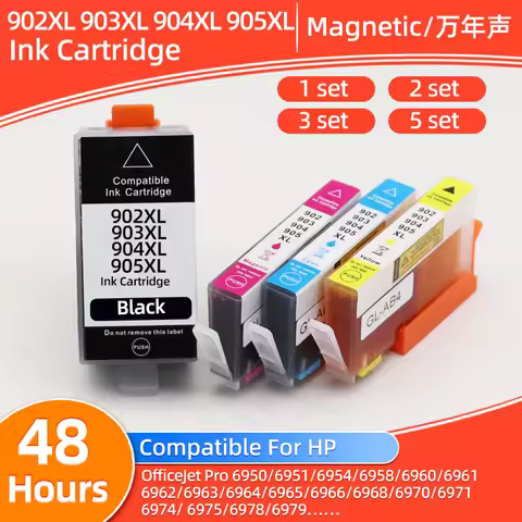 1~5set Compatible For HP 902 903 904 905 XL ink Cartridge For HP Officejet Pro 6950 6960 6962 6963 6