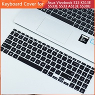 for Asus Keyboard Cover Vivobook S15 K513E S533E S533 A513E S530U S5600 Vivobook 15 Keyboard Protector 2020 Laptop 15.6'' FL8800I Keyboard Cover Soft Silicone, Keyboard Protective Film