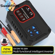 【SWTF】Car 200W Converter Inverter Power DC 12V/24V To DC 220V Invertor Ports Adapter