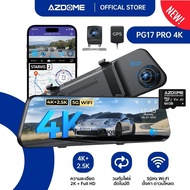 [Free 128GB] AZDOME Rearview Dash Cam PG17 PRO Front And Rear Car Camera 4K + 2.5K STARVIS 2 WIFI GP