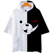 Danganronpa Hoodie Black White Monokuma Oversized Anime Hoodies Long Sleeve Printed Hoodie Game Cosplay Short Sleeves Hoodies Clothes