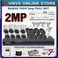 DAHUA CCTV  16-CHANNEL 2MP FULL COMPLETE Full SET 16CHANNEL HD 1080P CCTV DVR UP TO 5MP 1B16H-I + T1