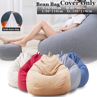 S/M/L/XL Ready-made Bean Bag Sofa Cover bean beg Sofa Bag Chair Cover Indoor Cover (No Filling)