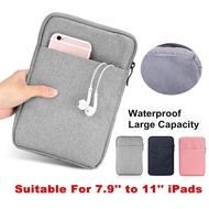 Waterproof Sleeve Pouch Bag For 2021/2020 IPAD Pro 11'in 9/8 7th generation 10.2' iPad 6 5th gen 9.7 Handbag Case Air5/4/3/2/1 Mini 65432 Pro 9.7 10.5 Tablet Storage Bag