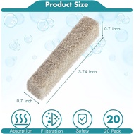 Moukeren 20 Count Ammonia Reducer Filter Pads Compatible with Aqueon, Aquarium Filter Sponge Pads, F