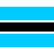 Botswana Flag Peles Material Size 90 x 60