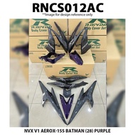 Cover Set Rapido NVX V1 Yamaha Aerox-155 BATMAN (28) Color Purple Red NVX155 V1 Accessories Motor aerox 155(28)