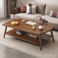 Coffee Table Coffee Table Household Living Room Wooden Side Table Small Apartment Double-Layer Sofa 