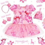 Arpanet girl Dress/Pink Giraffe/Size 2/4