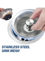 1 filtro de fregadero de acero inoxidable para fregadero de cocina, lavabo para lavar verduras, tina de lavar y filtro para escurrir