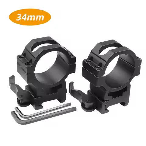 34mm Quick Release Scope Mount Flashlight Laser Holder 20mm Picatinny Rail Optical Riflescope Sight 