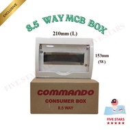 8.5Way / 10.5Way / 12.5Way PVC Kotak DB / MCB Distribution Box / Kotak DB [PROMOSI] [Kualiti Bagus]