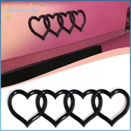 EMOTEMY Trunk Tail Label Badge, ABS Plastics Heart-shaped Love Heart Logo Rear,  Emblem Decal Car St