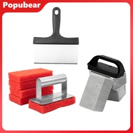 11Pcs Griddle Cleaning Kit Professional Grill Cleaner Tool Set with 2 Handles 1 Scraper 3 Stones And